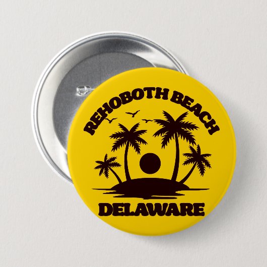 Rehoboth Beach Delaware Ronde Button 7,6 Cm (Voorkant /achterkant)