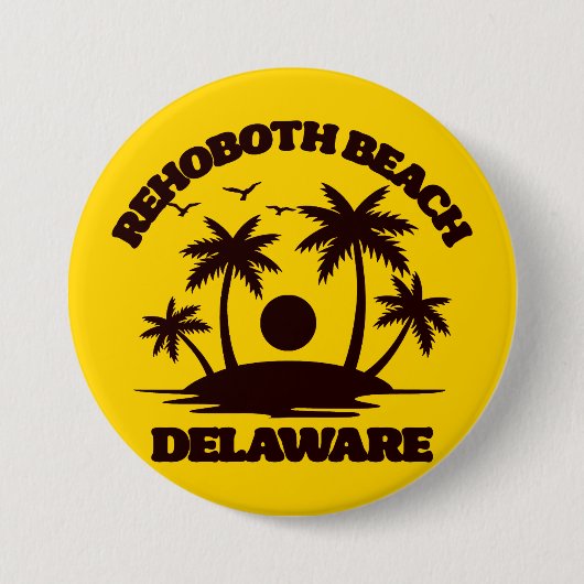 Rehoboth Beach Delaware Ronde Button 7,6 Cm (Voorkant)