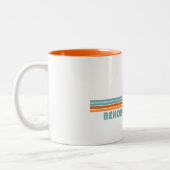 Rehoboth Beach Delaware Sun Palm Trees Tweekleurige Koffiemok (Links)