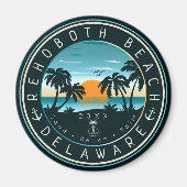 Rehoboth Beach Delaware Sunset Souvenir 80s Magneet (Voorkant)