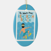 Rehoboth Beach Fun Hipster Travel Keramisch Ornament (Rechts)
