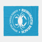 Rehoboth Beach (krab) Fleece Deken (Voorkant (Horizontaal))