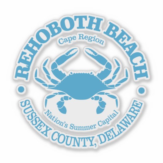 Rehoboth Beach (krab) Sticker (Voorkant)