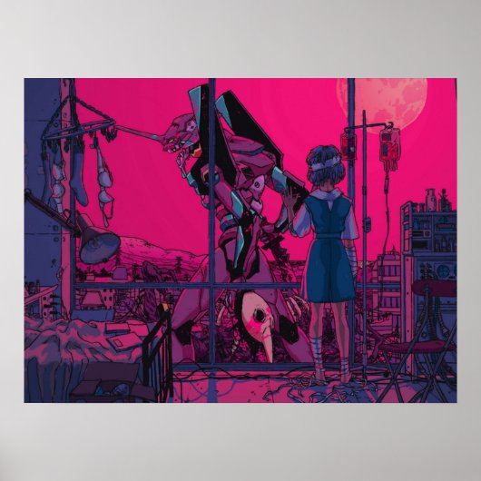 Rei Ayanami Neon Genesis Evangelion Poster