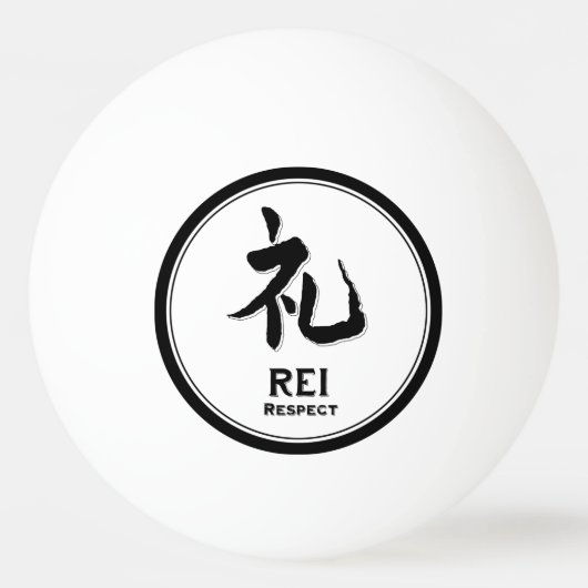 REI respecteert bushido deugd samurai kanji tattoo Pingpongballen (Voorkant)