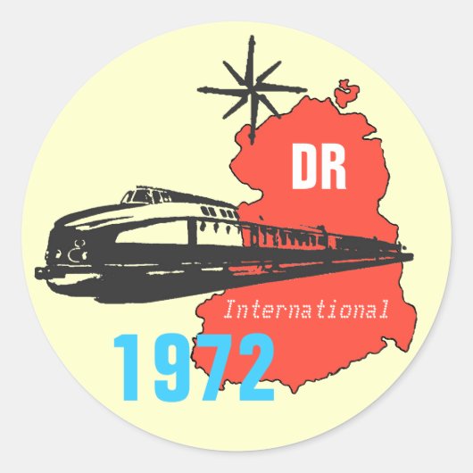 Reichsbahndesign DDR Ronde Sticker (Voorkant)
