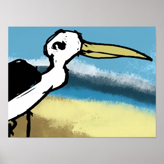 Reiger aan de zeekant poster (Voorkant)