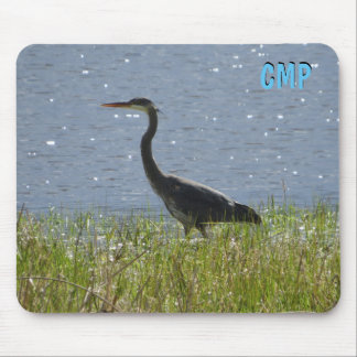 Reiger op een natte vijver Muismat