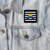 Reight Ally Flag LGBT Gay Support Vierkante Button 5,1 Cm (In situ)