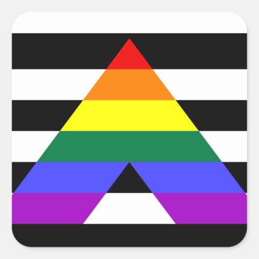 Reight Ally vlag Vierkante Sticker (Voorkant)