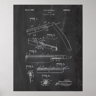 Reight Razor Patent Poster