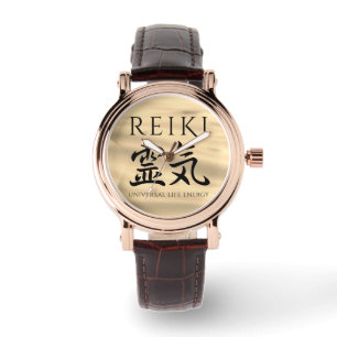Reiki 霊 Japanse Calligrafische Life Energy 気 Horloge
