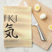 Reiki 霊 Japanse Calligrafische Life Energy 気 Theedoek (Quarter Fold)