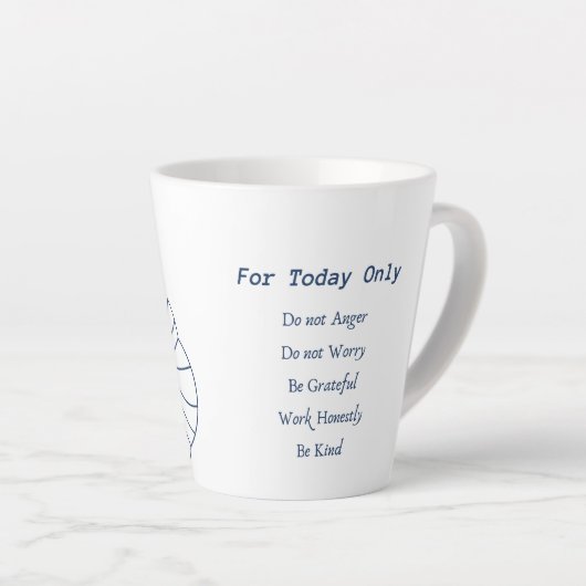 Reiki beschermt de latte Mok. Blauw Latte Mok (Rechterhoek)