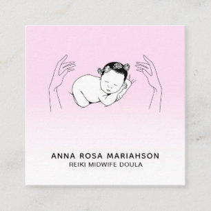 *~* Reiki Birthing Midechtgenote Birth Coach Doula Vierkante Visitekaartje