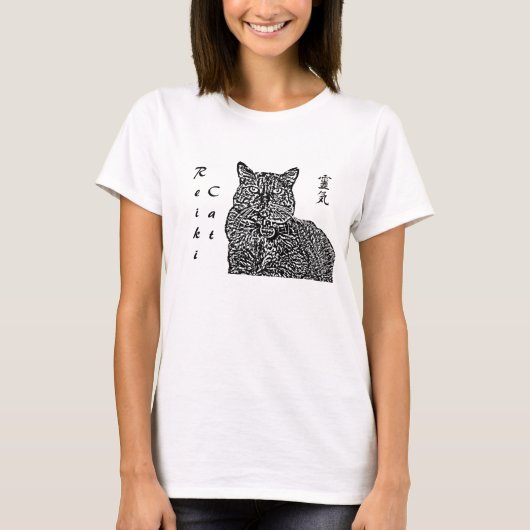 Reiki Cat T-shirt (Voorkant)