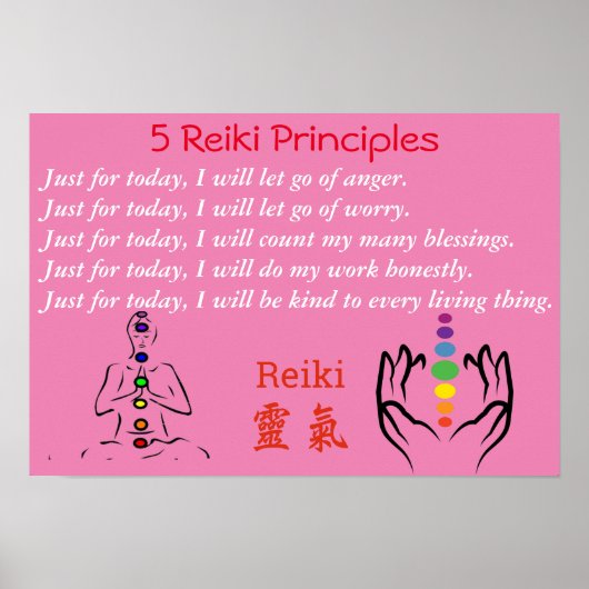 Reiki/Chakra Poster (Voorkant)