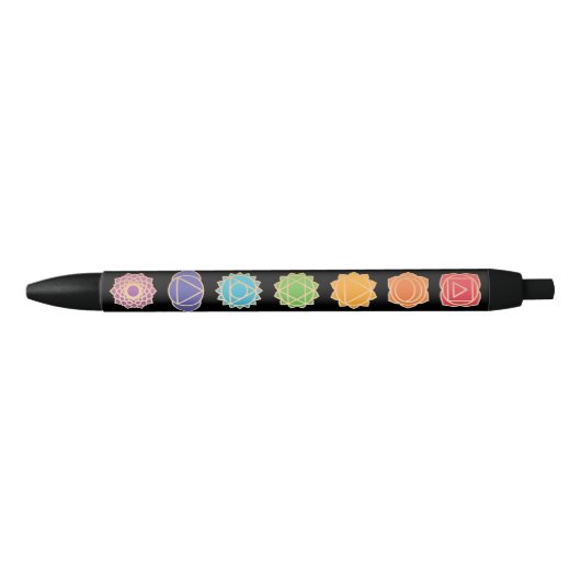 Reiki Chakras Zwarte Inkt Pen (Voorkant)