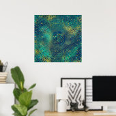 Reiki Cho Ku Rei - edelsteen en goud Poster (Thuiskantoor)