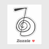 Reiki : Cho Ku Rei : Le Sticker du symbole de puis (Feuille)