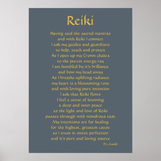 "Reiki Connection"-gedicht Poster (Voorkant)