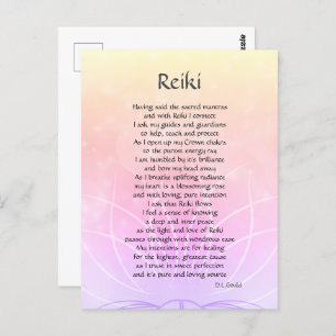 Reiki Connection Poem Art Briefkaart