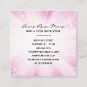 ** Reiki energie helende stralen licht werker glit Vierkante Visitekaartje (Achterkant)