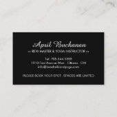 Reiki et cartes de visite de yoga (Dos)