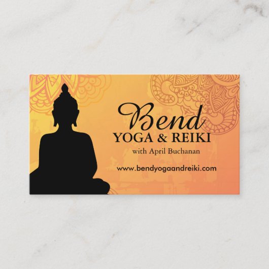 Reiki et cartes de visite de yoga (Devant)
