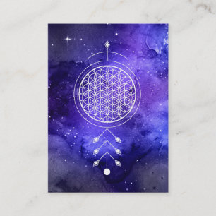*~* Reiki Flower of Life Yoga Astrology Universe Visitekaartje