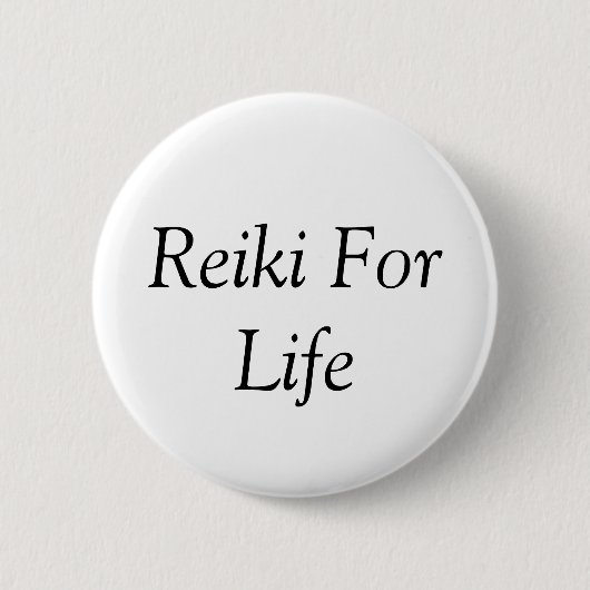 Reiki for Life Ronde Button 5,7 Cm (Voorkant)