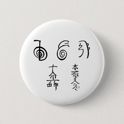 Reiki for Life Ronde Button 5,7 Cm (Voorkant)