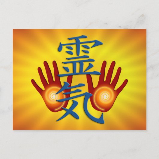 Reiki Hands Briefkaart (Voorkant)