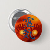 Reiki Hands Ronde Button 5,7 Cm (Voorkant /achterkant)