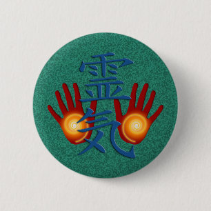 Reiki Hands Ronde Button 5,7 Cm