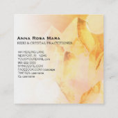 *~* Reiki Healer Yoga Citrine Crystal Massage Vierkante Visitekaartje (Achterkant)