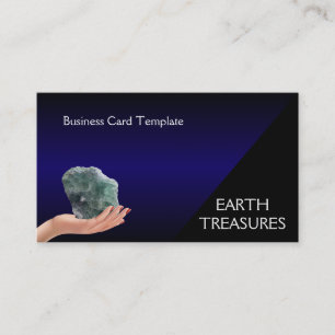 Reiki Healing Crystals - Groene en Paarse Fluorite Visitekaartje