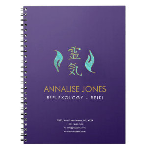 Reiki Healing Hands en Gold Symbols Notitieboek