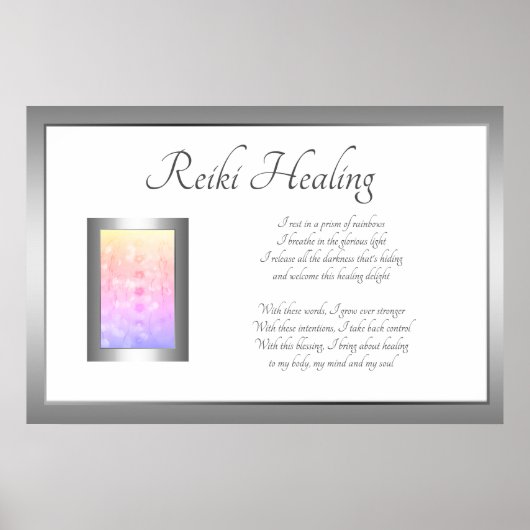 Reiki Healing Poem Art-ontwerp Poster (Voorkant)