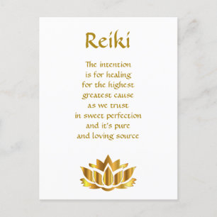 Reiki Healing Poem Briefkaart