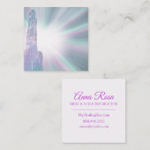 *~* Reiki Healing Rays Light Worker Vierkante Visitekaartje (Voorkant / Achterkant)