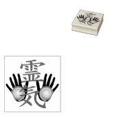 Reiki helende handen + uw ideeën rubberstempel (Gestempeld)
