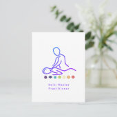 Reiki HoofdOverzicht Witte Briefkaart (Staand voorkant)