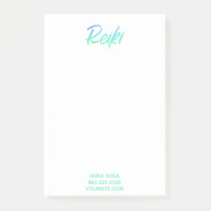 *~* Reiki Iridescent Blue Green & Turquoise Post-it® Notes