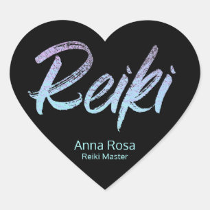 *~* Reiki iriserend hart blauw, roze, turquoise Hart Sticker