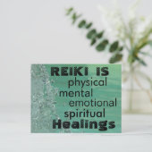 Reiki is een hoorzitting briefkaart (Staand voorkant)
