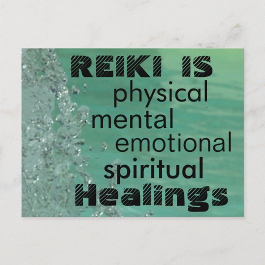 Reiki is een hoorzitting briefkaart (Voorkant)
