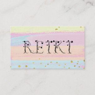 ** REIKI Ivy Typography Abstract Pastel Visitekaartje