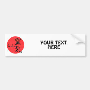 Reiki-kalligrafie en Word 1 Bumpersticker