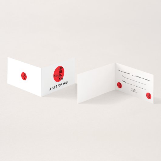 Reiki-kalligrafie en Word 1 Kaart (Binnen en buitenkant)